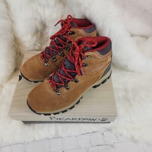 BearPaw Women's Lace Up Boots - Brown and Red